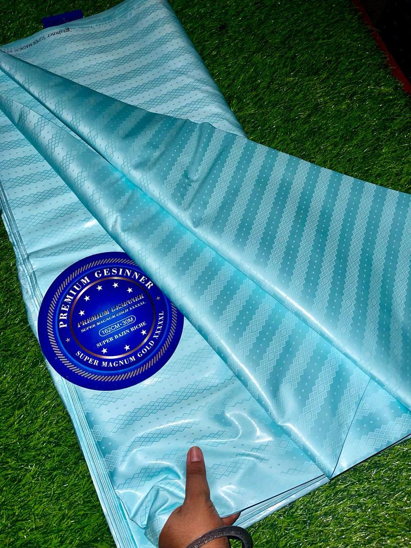 Luxury African Bazin Riche Fabric – 5 Yards - Shiny African Damask Bazin for Boubou, Agbada, Kaftan, Weddings – High-Quality African Fabric (Copy)