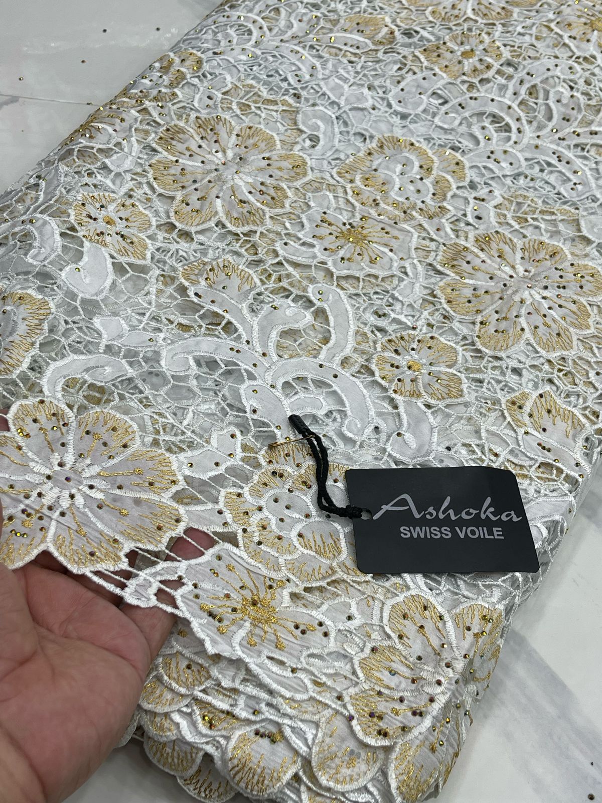 Premium Luxury African Wedding Lace Fabrics, High End Guipure Laser cut Lace 5 Yards for Dresses, Gown, Traditional Wedding Attire (Copy) (Copy)