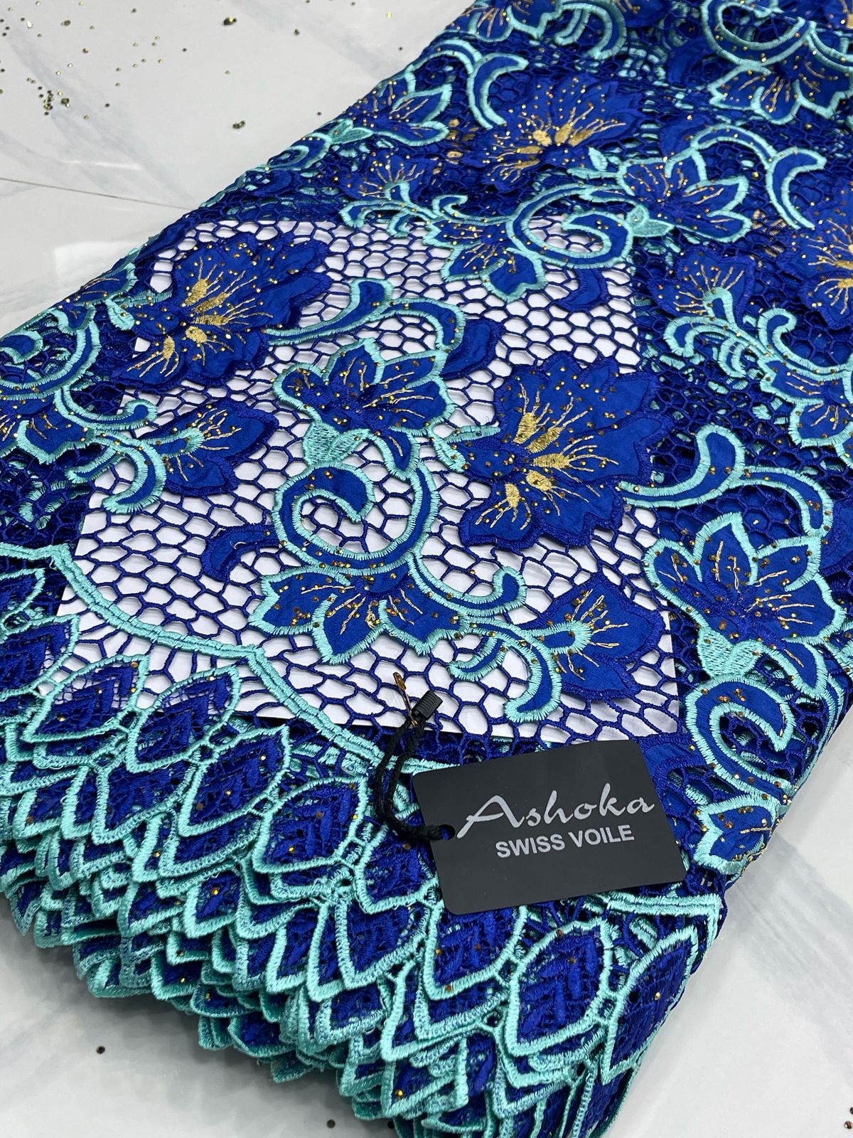Premium Luxury African Wedding Lace Fabrics, High End Guipure Laser cut Lace 5 Yards for Dresses, Gown, Traditional Wedding Attire (Copy)