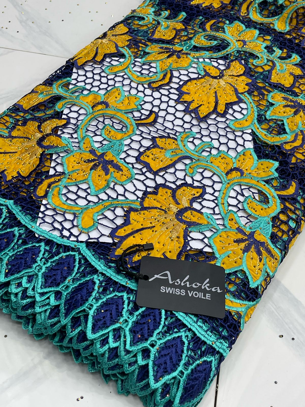 Premium Luxury African Wedding Lace Fabrics, High End Guipure Laser cut Lace 5 Yards for Dresses, Gown, Traditional Wedding Attire (Copy)