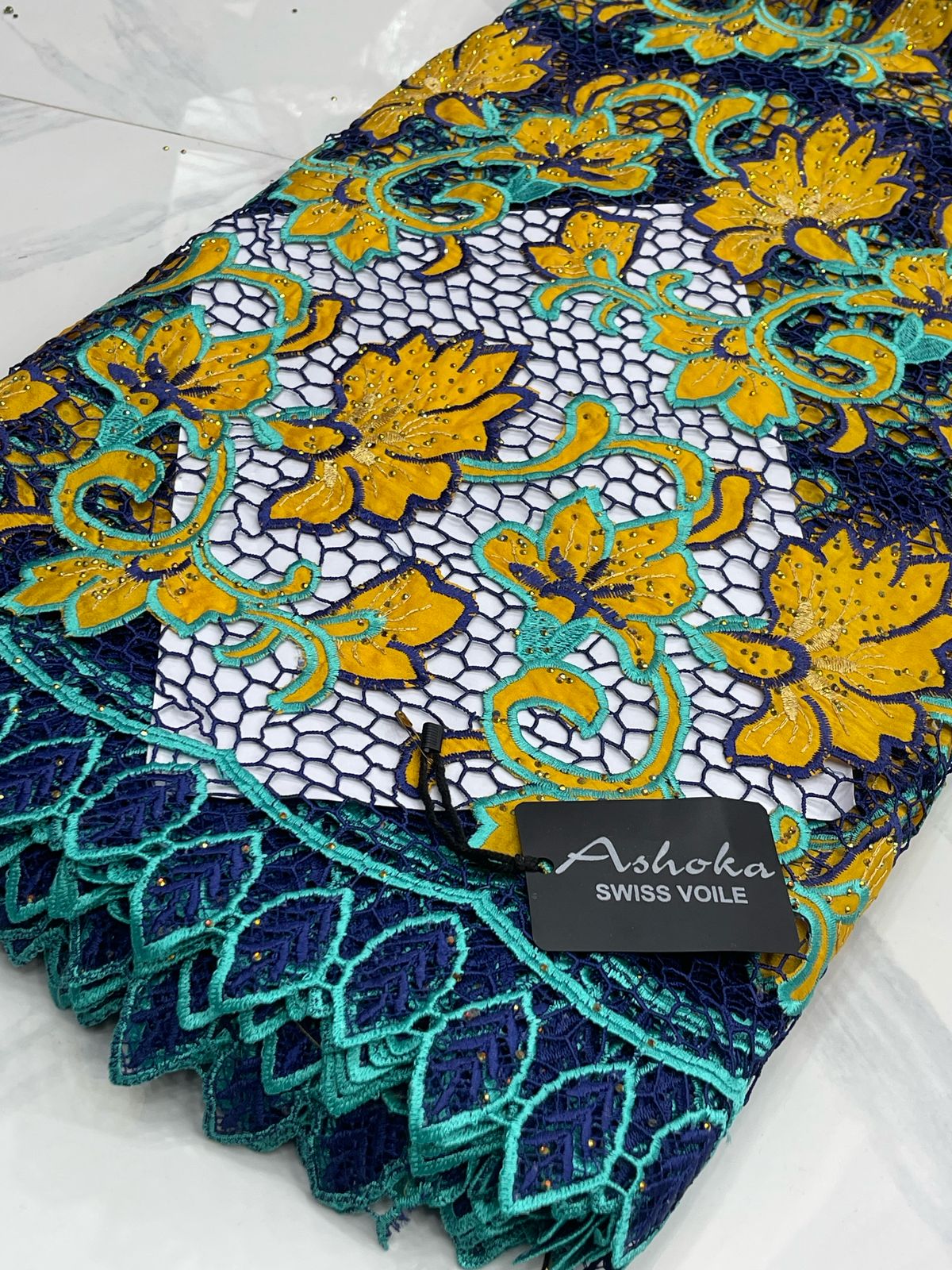 Premium Luxury African Wedding Lace Fabrics, High End Guipure Laser cut Lace 5 Yards for Dresses, Gown, Traditional Wedding Attire (Copy)