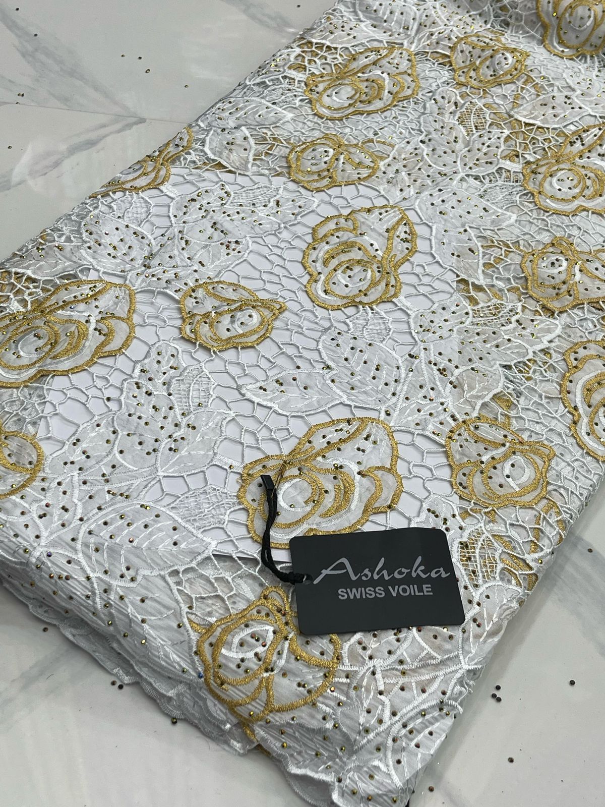 Premium Luxury African Wedding Lace Fabrics, High End Guipure Laser cut Lace 5 Yards for Dresses, Gown, Traditional Wedding Attire