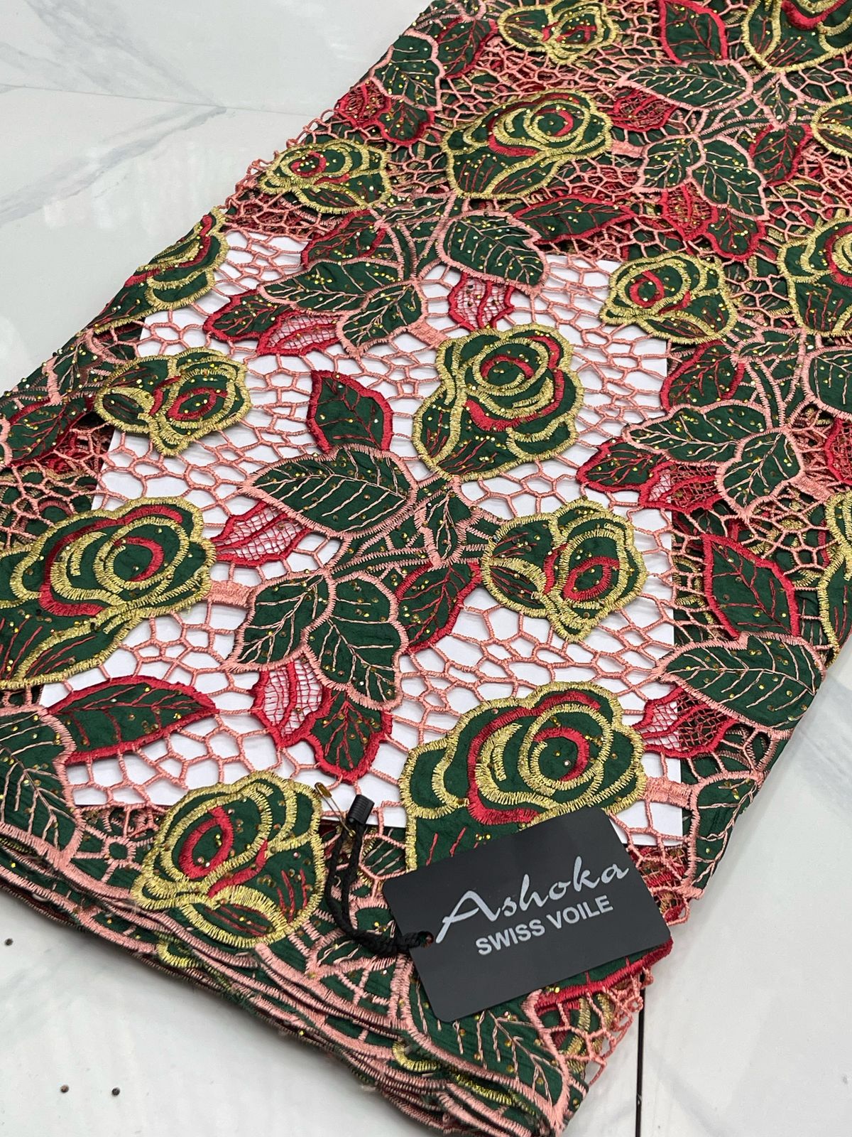 Premium Luxury African Wedding Lace Fabrics, High End Guipure Laser cut Lace 5 Yards for Dresses, Gown, Traditional Wedding Attire