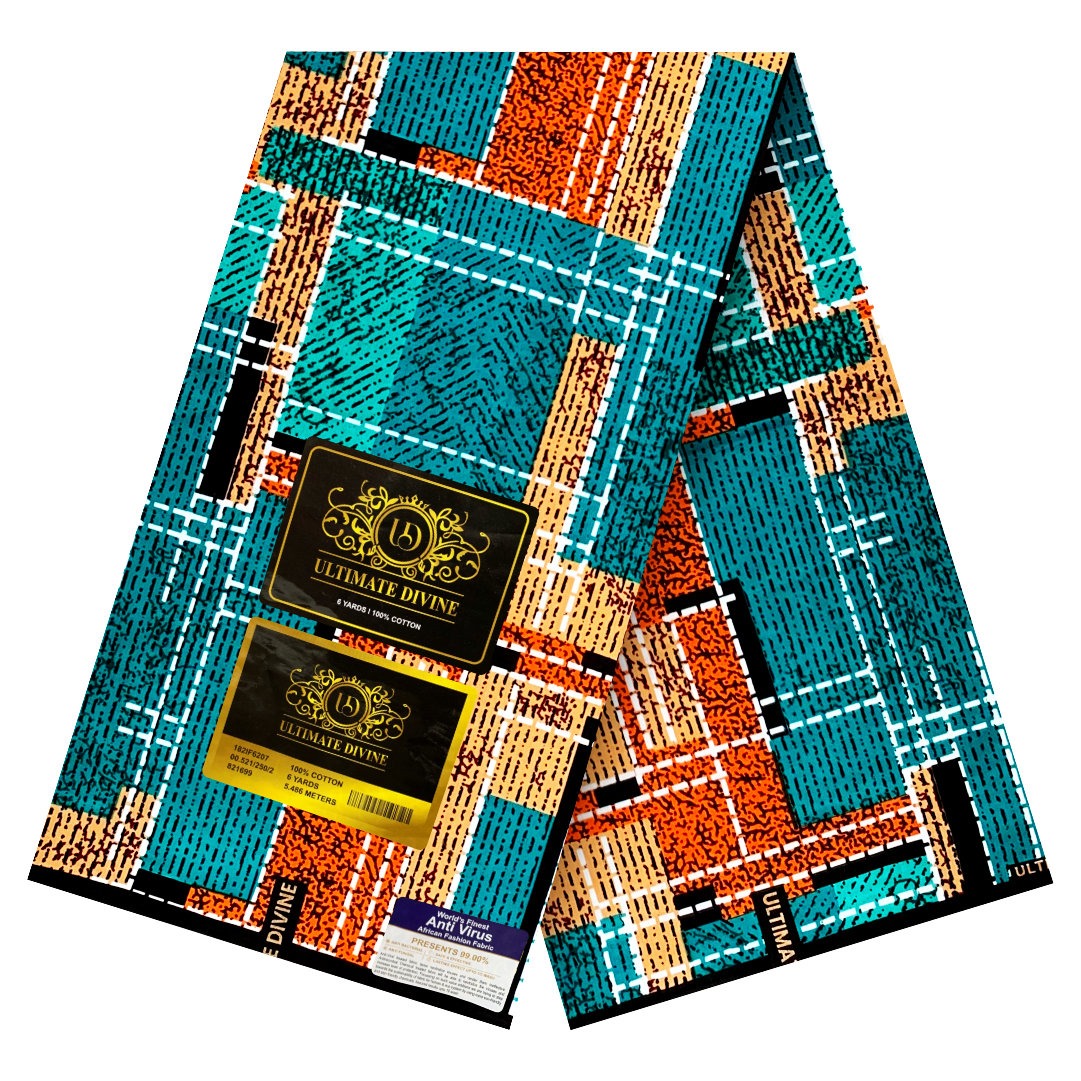 High-Quality African Batik Wax Fabric – Limited Edition Print – 6 Yards (Copy)