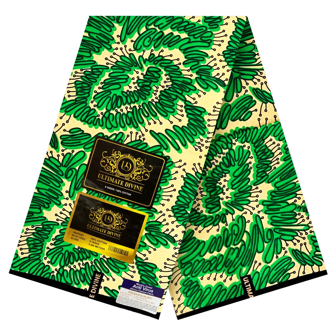 High-Quality African Batik Wax Fabric – Limited Edition Print – 6 Yards (Copy)