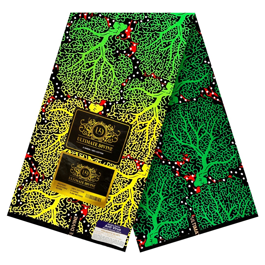 High-Quality African Batik Wax Fabric – Limited Edition Print – 6 Yards (Copy)