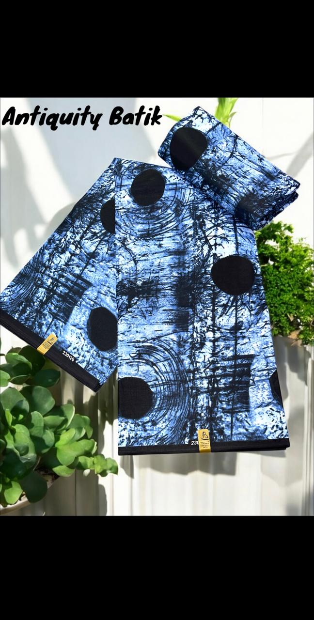 High-Quality African Batik Wax Fabric – Limited Edition Print – 6 Yards