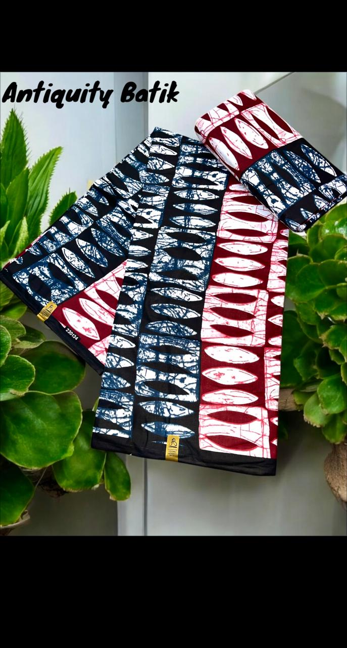 High-Quality African Batik Wax Fabric – Limited Edition Print – 6 Yards