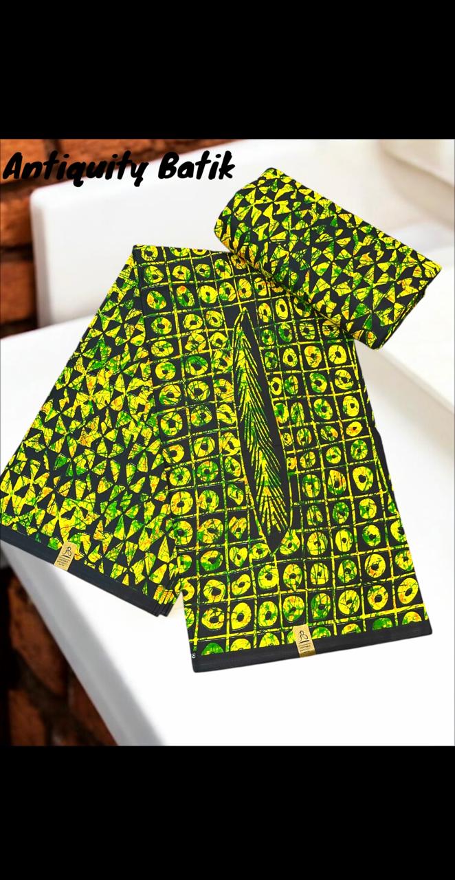 High-Quality African Batik Wax Fabric – Limited Edition Print – 6 Yards