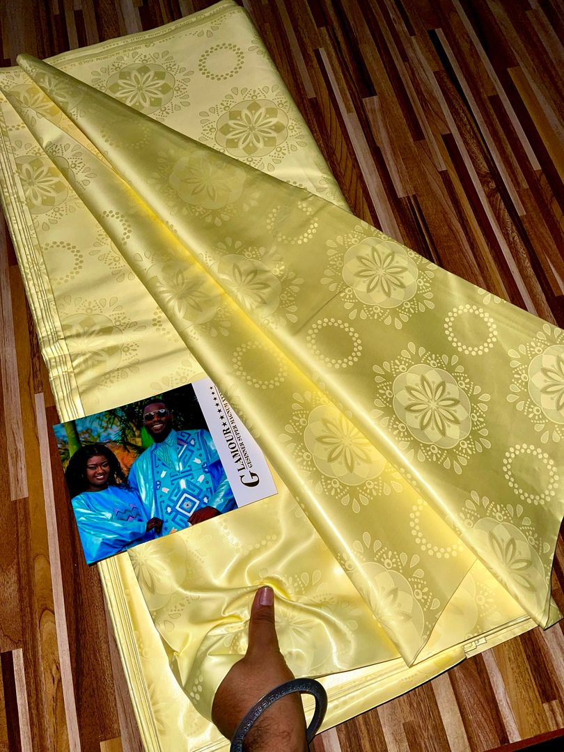 Luxury African Bazin Riche Fabric – 5 Yards - Shiny African Damask Bazin for Boubou, Agbada, Kaftan, Weddings – High-Quality African Fabric (Copy) (Copy)