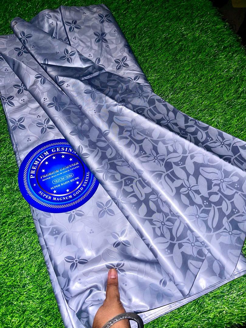 Luxury African Bazin Riche Fabric – 5 Yards - Shiny African Damask Bazin for Boubou, Agbada, Kaftan, Weddings – High-Quality African Fabric (Copy)