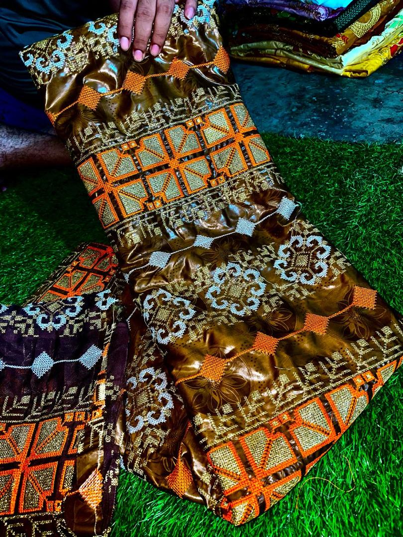 Luxurious Guinea Mali Senegal Bazin Riche Fabric | 3 Yards with Matching Scarf | Premium Embroidered Brocade 3-5 Days Shipping Limited Stock