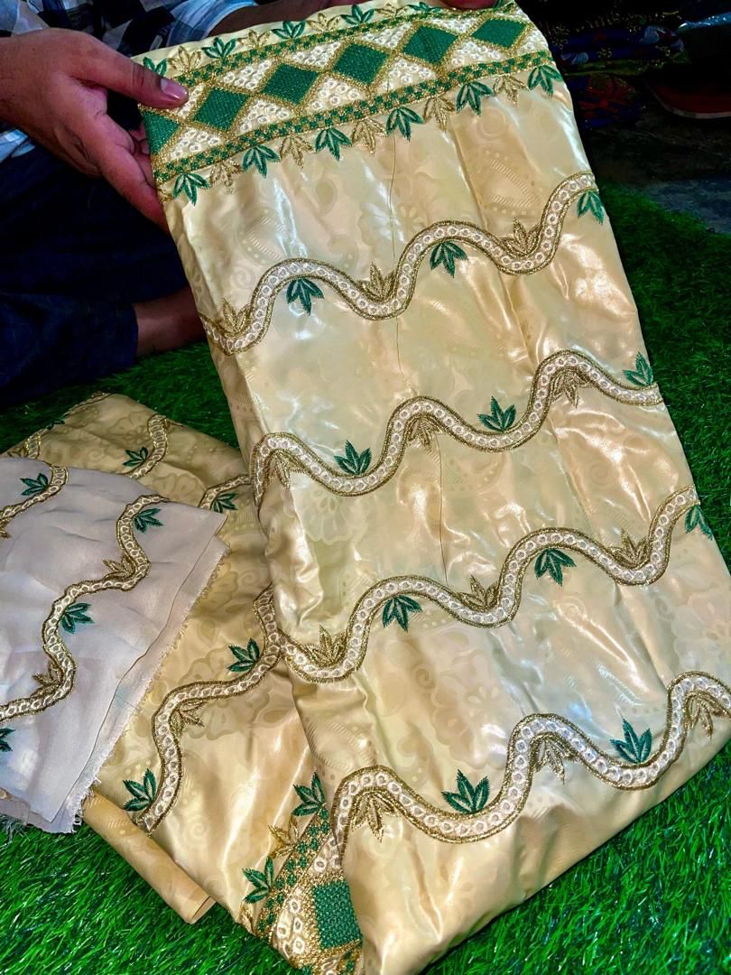 Luxurious Guinea Mali Senegal Bazin Riche Fabric | 3 Yards with Matching Scarf | Premium Embroidered Brocade 3-5 Days Shipping Limited Stock (Copy) (Copy)