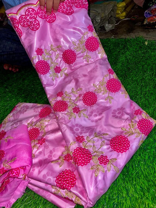 Luxurious Guinea Mali Senegal Bazin Riche Fabric | 3 Yards with Matching Scarf | Premium Embroidered Brocade 3-5 Days Shipping Limited Stock (Copy)