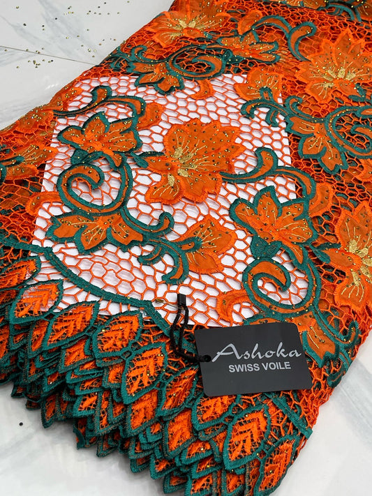 Premium Luxury African Wedding Lace Fabrics, High End Guipure Laser cut Lace 5 Yards  for  Dresses, Gown,  Traditional Wedding Attire (Copy) (Copy)