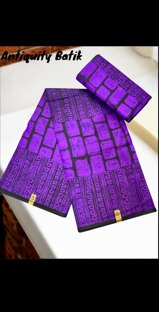 High-Quality African Batik Wax Fabric – Limited Edition Print – 6 Yards